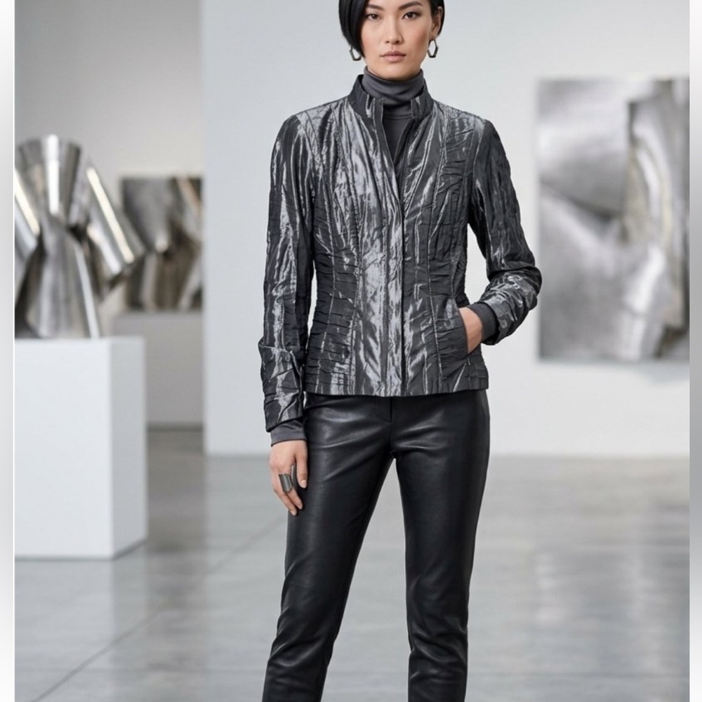 Vintage Worthington Metallic crinkle Jacket size 6